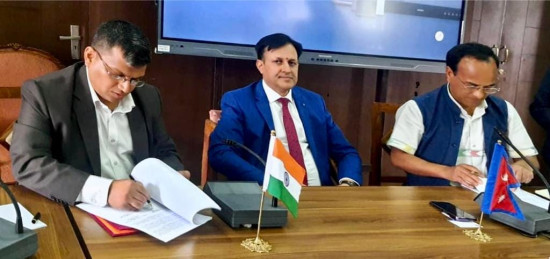 भारतीय सहयोगमा बन्ने दुई परियोजनाका लागि समझदारीपत्रमा हस्ताक्षर